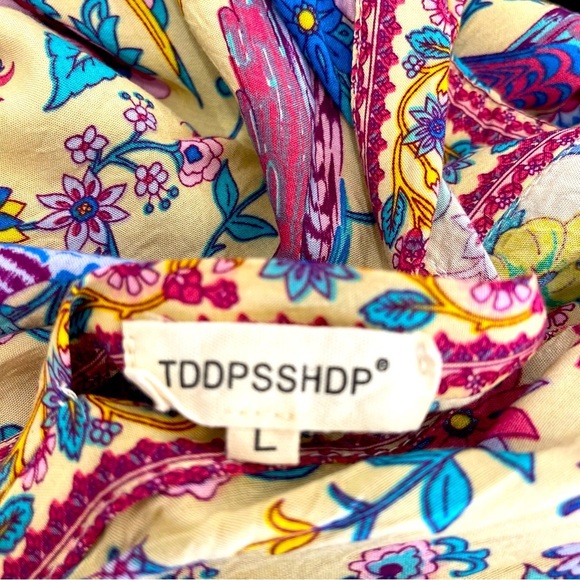 Springy floral midi dress. Large. Worn 1x - Picture 4 of 5